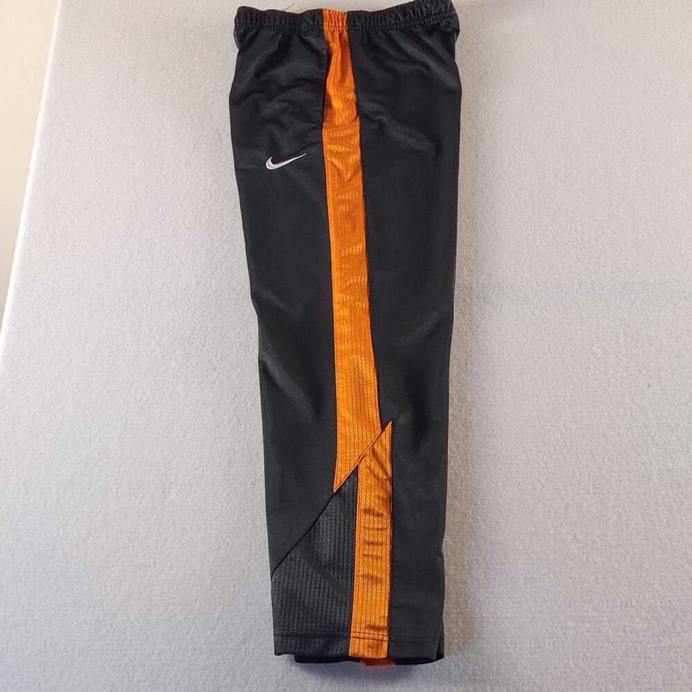 Nike Pants Youth Large 14/16 Navy Orange Track Warm Up Athletic Drawstring Logo